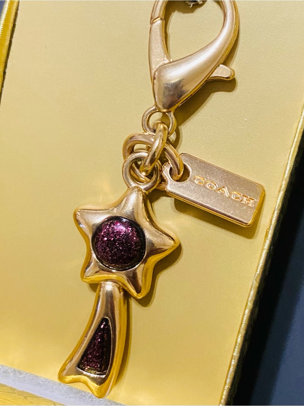 Coach Bag Charm Shooting Star